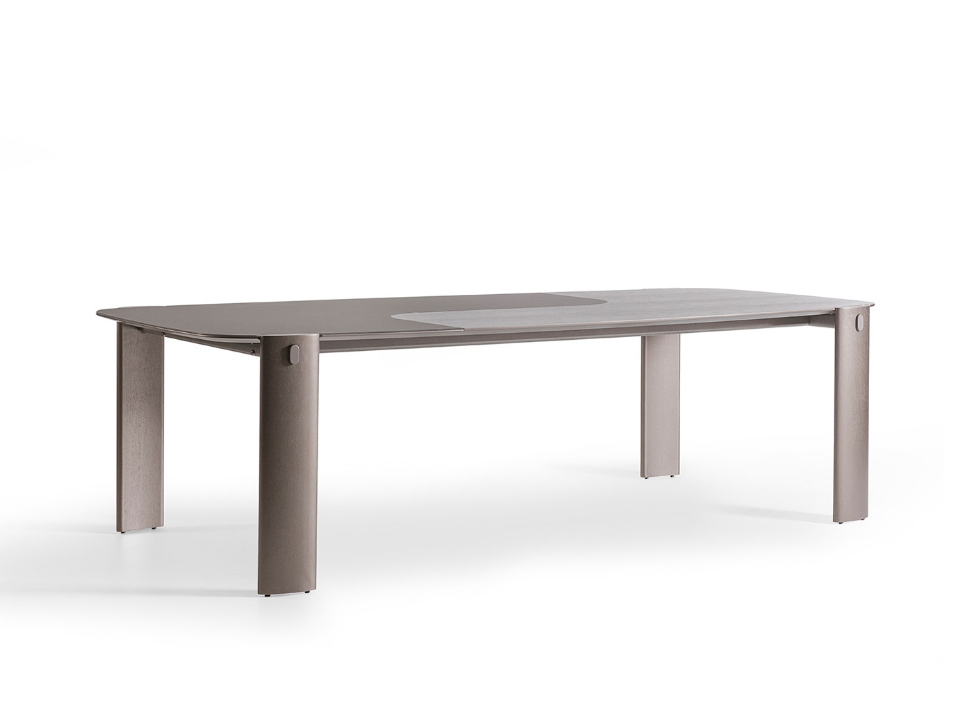 Lançamentos 2026 Mesa Jantar Araucária  MJA272VACM - Estrutura HS06F - Metal HS12F - Tampo vidro acidato e MDF com Lâmina de madeira Starmobile Design