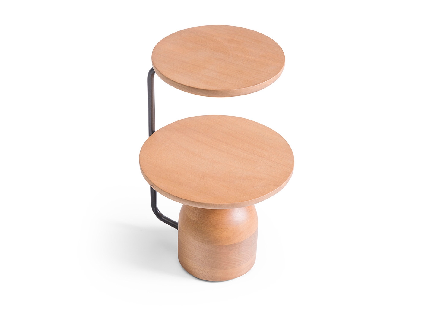Lançamentos 2026 Mesa Lateral Sapoti  MLSA3551 - 350 X 515mm - Estrutura e Vidro HS11F - Madeira Mel Starmobile Design