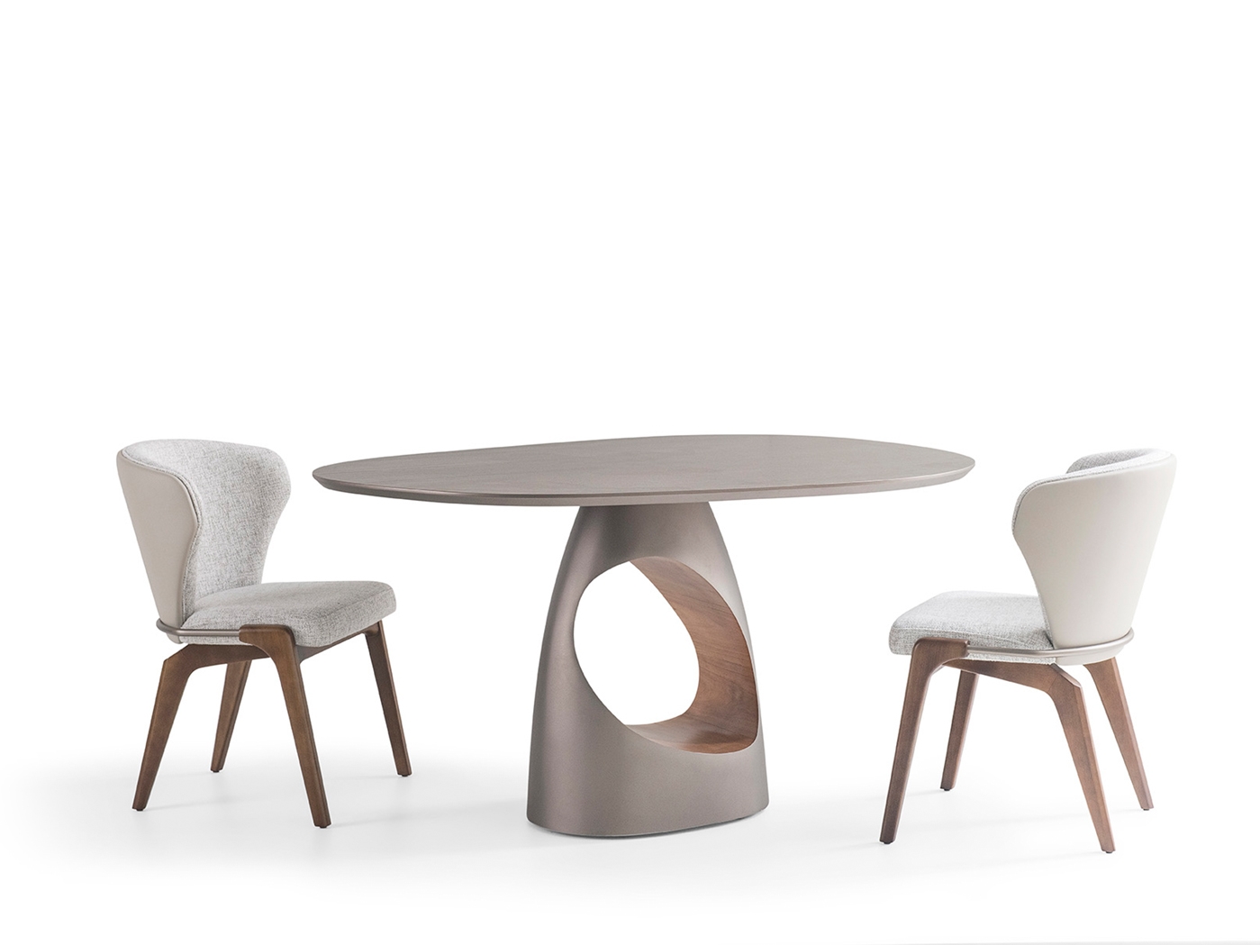 Mesas Mesa Jantar Olhar Orgânica  MJOOR136CM - Tampo e externo HS06F - Interno Mel Starmobile Design