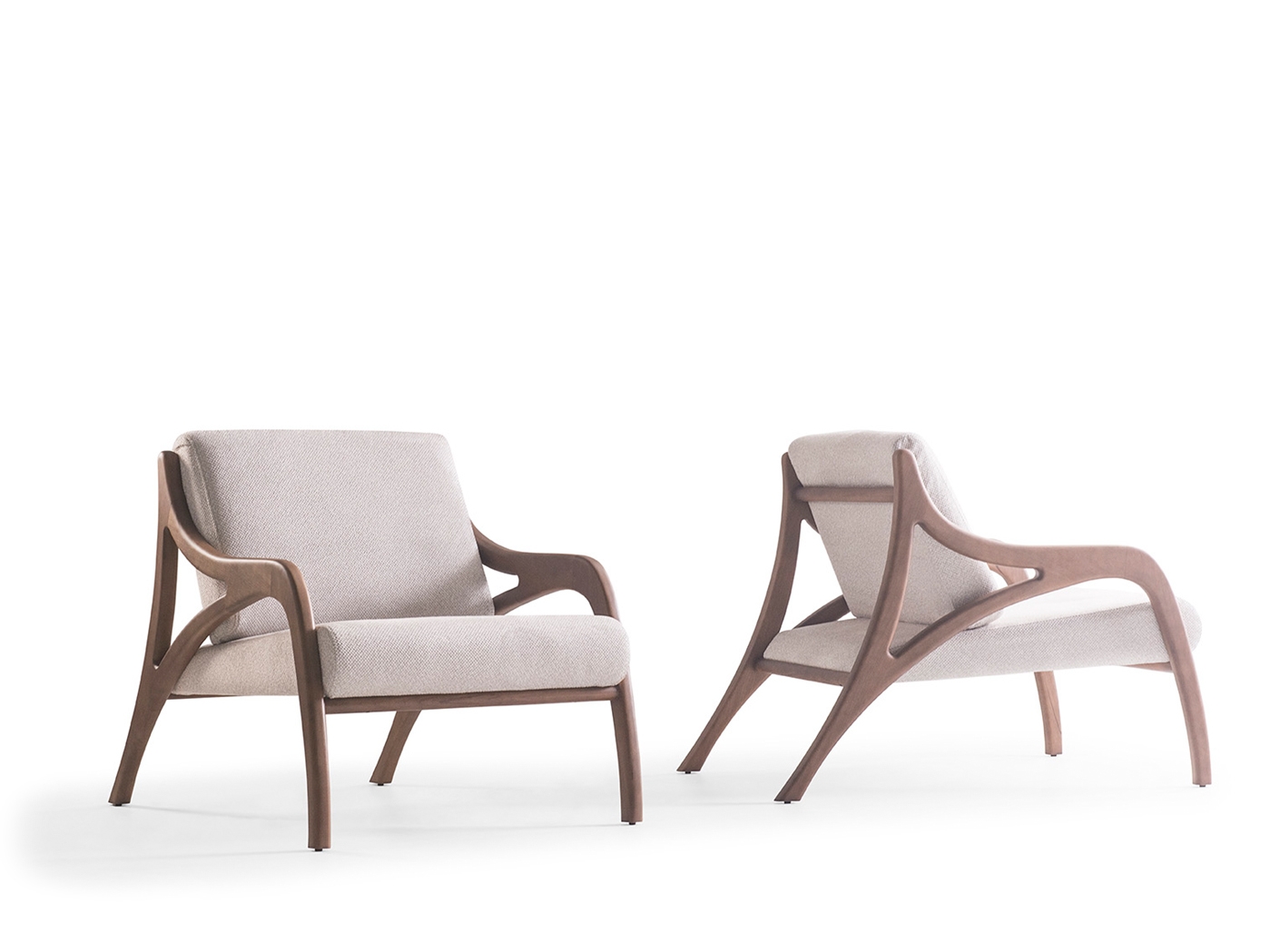 Poltronas  Poltrona Grazi  1481PM - SU158 - Estrutura Nogueira Starmobile Design