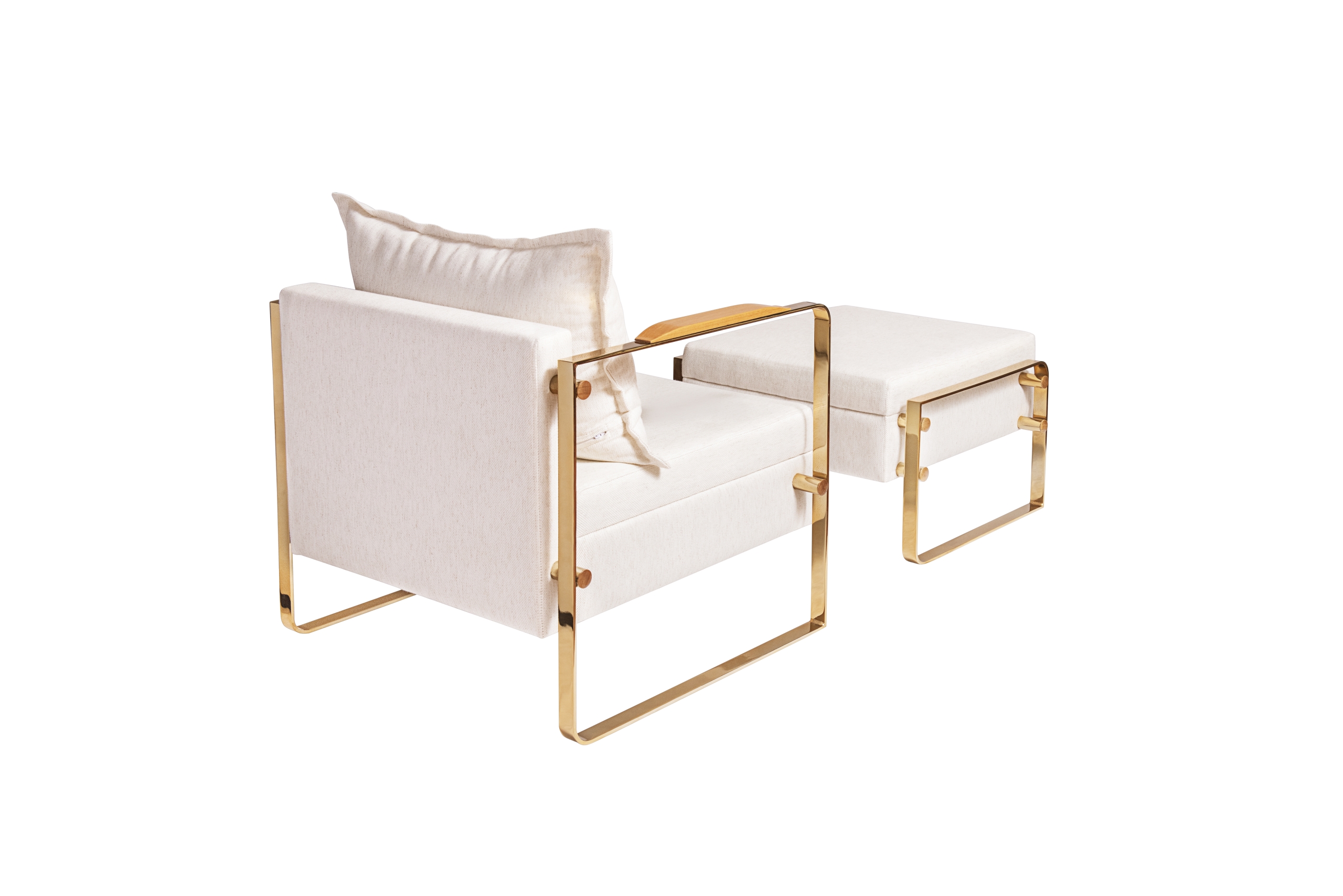 Poltronas  Poltrona Ari  1393PMTCP / 1397PMTCP - LP153 - Gold/Castanho Starmobile Design